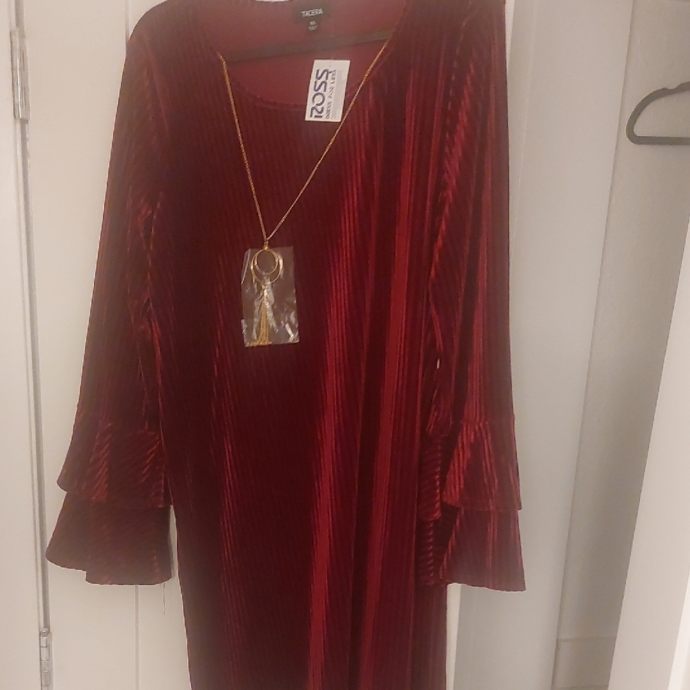 Elegant Red Velvet Dress